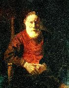 REMBRANDT Harmenszoon van Rijn portratt av gammal man Sweden oil painting artist